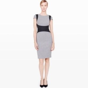 Club Monaco gray wool sheath dress 4 career pencil